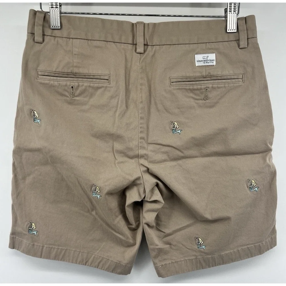 Vineyard Vines Breaker Shorts Tag 30 Actual 32 Embroidered Mermaids 8.75